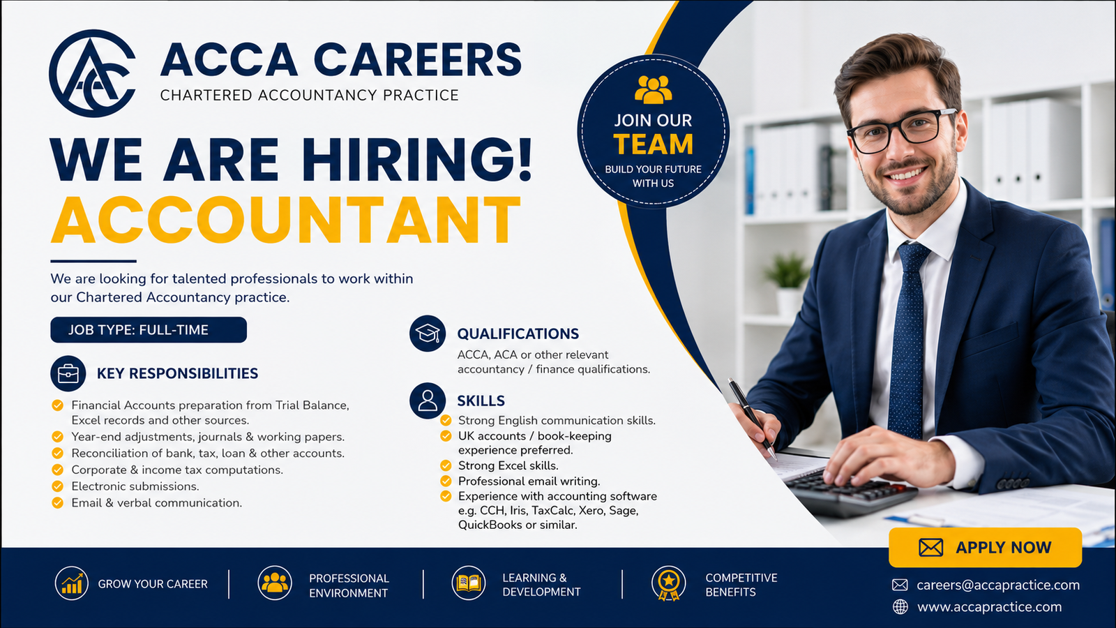 ACCA Careers Accountant Jobs 2026 – Apply for Chartered Accountancy & UK Bookkeeping Roles
