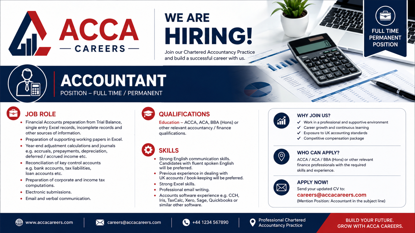 ACCA Careers Hiring Accountant – Full-Time Finance & Accounting Job Opportunity 2026