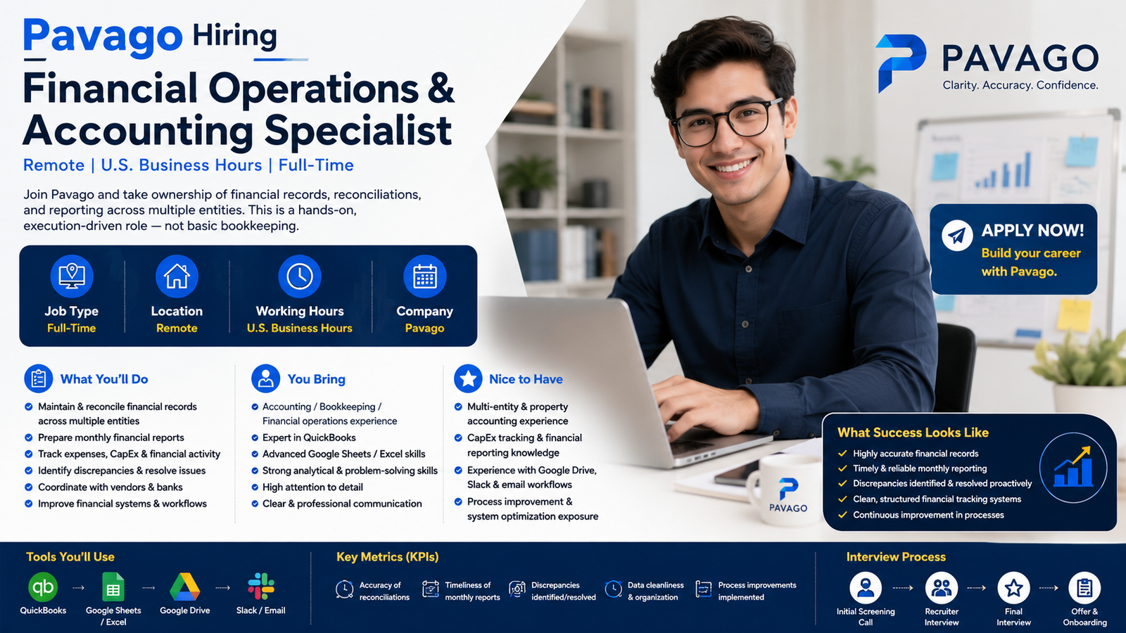 Pavago Hiring Financial Operations & Accounting Specialist Remote Job 2026