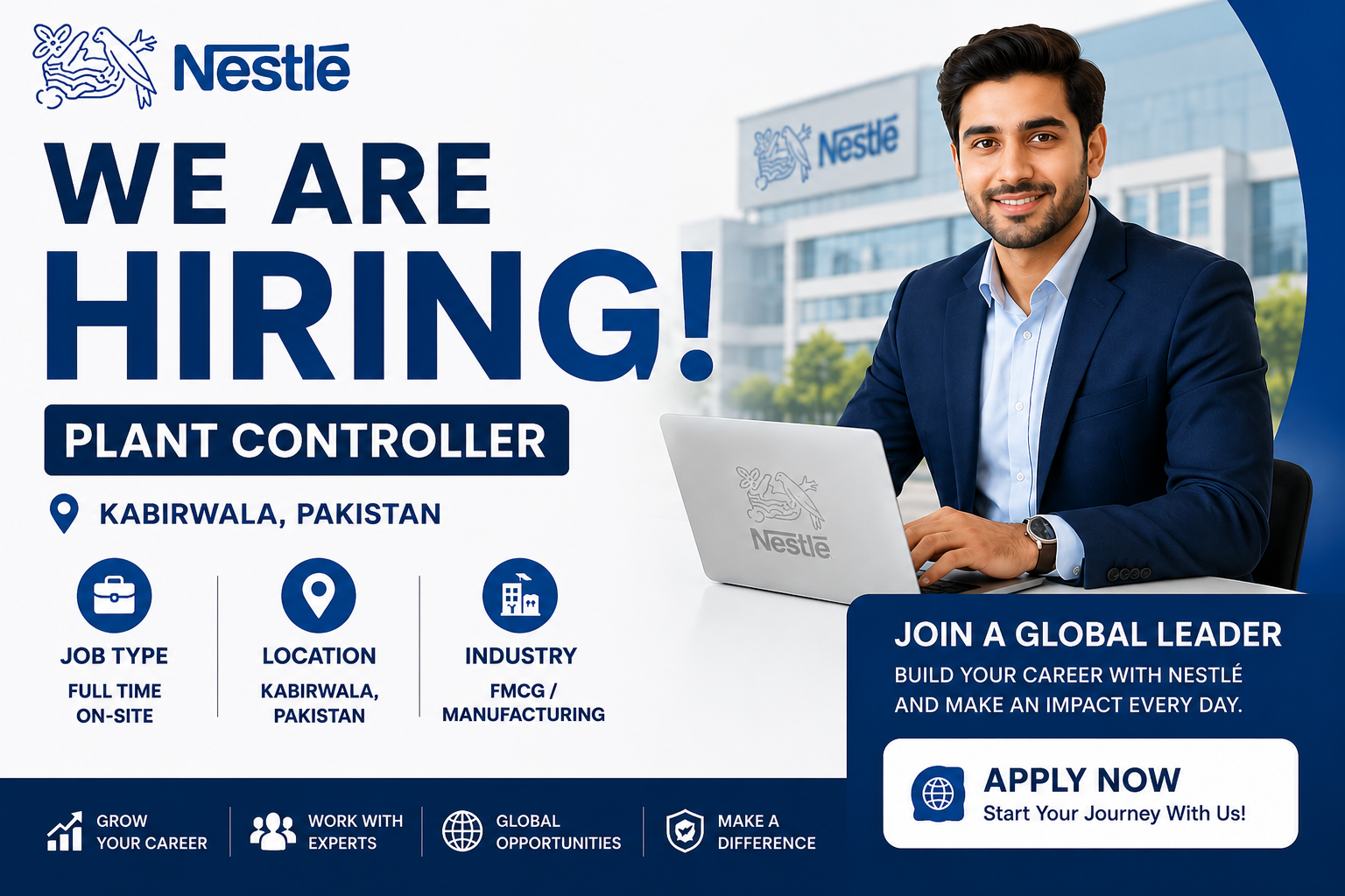 Plant Controller Job in Kabirwala Pakistan 2026 | Nestlé Careers Apply Online
