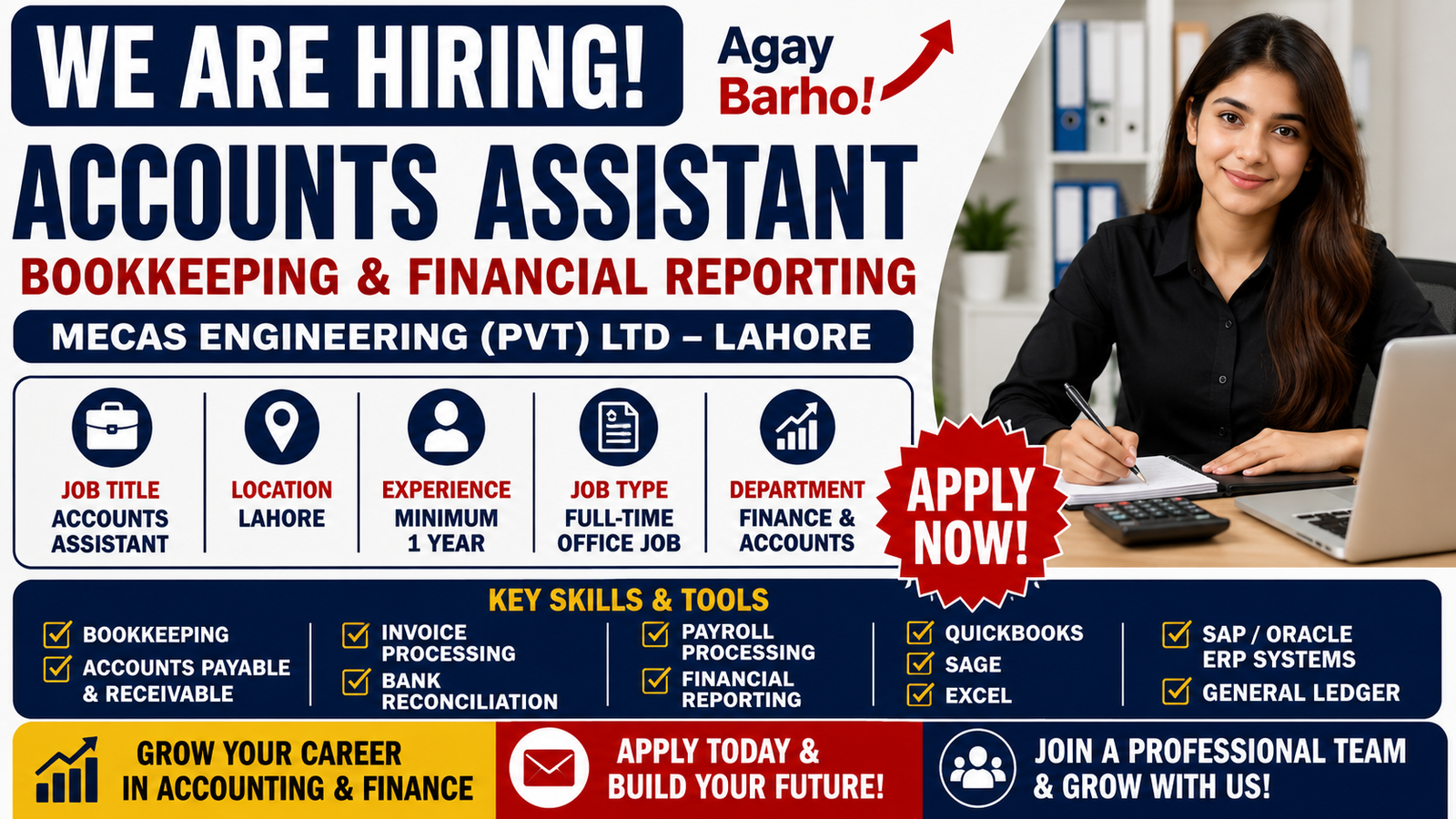 Accounts Assistant Jobs in Lahore 2026 | Bookkeeping & Financial Reporting Careers