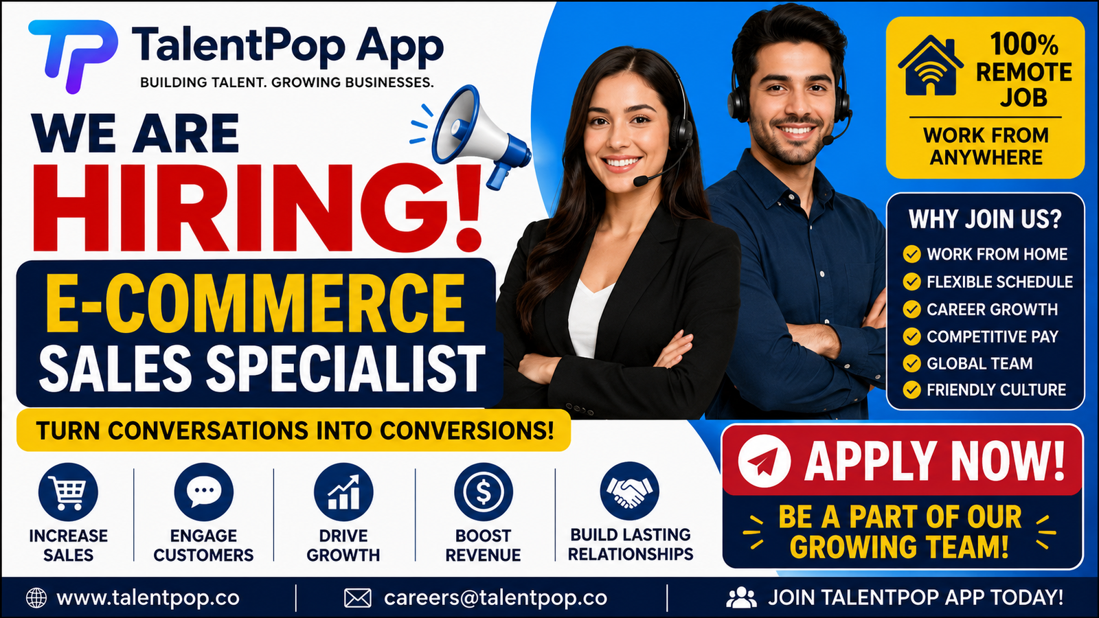 E-Commerce Sales Specialist Remote Job at TalentPop App | High Paying Online Sales Career 2026