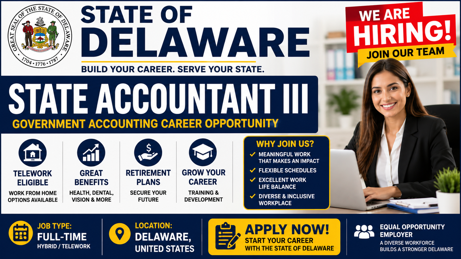 State Accountant III Jobs in USA 2026 | Remote Government Accounting Jobs | State of Delaware Careers