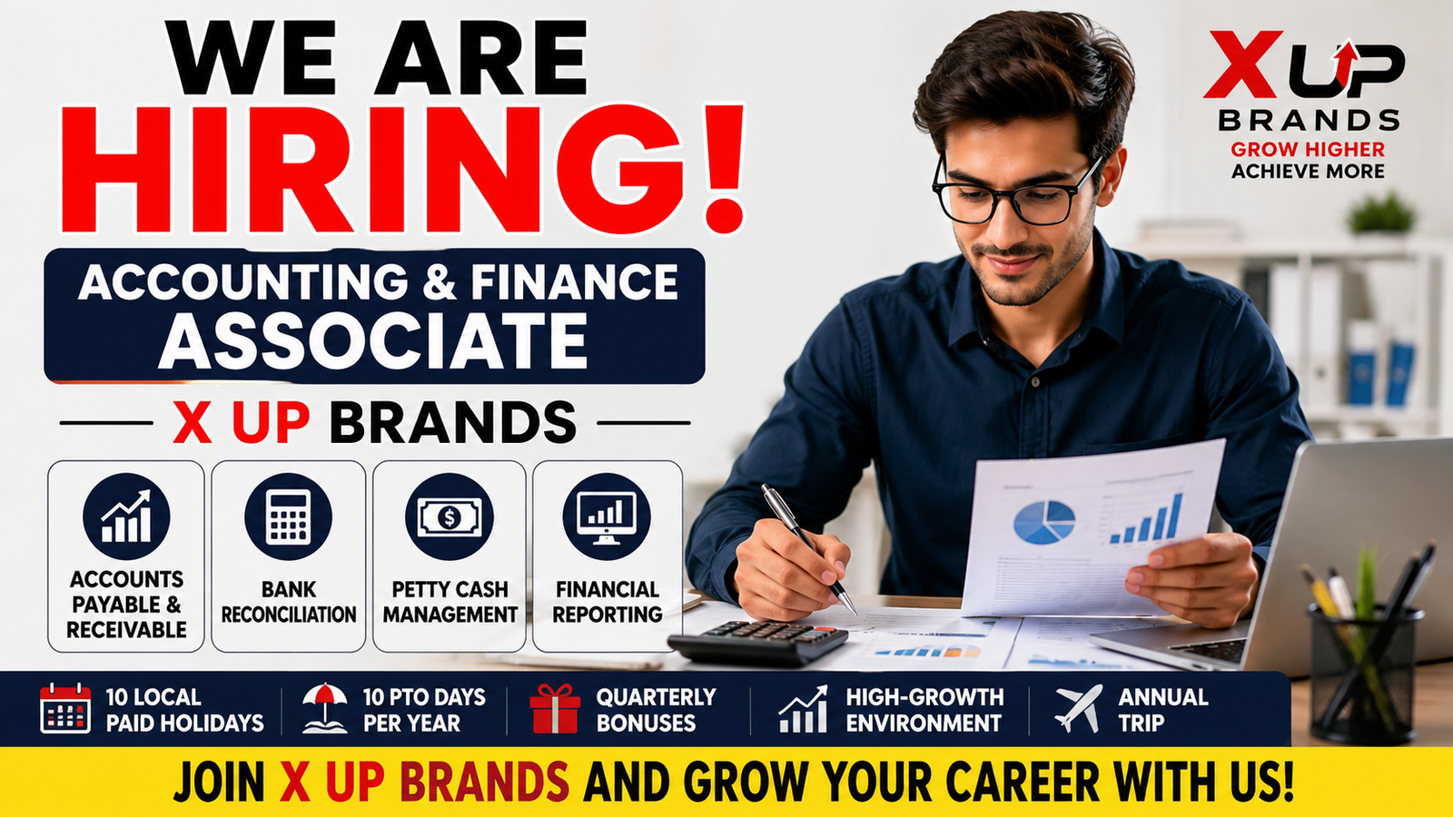 Accounting & Finance Associate Job at X UP Brands | Finance & Accounting Careers 2026