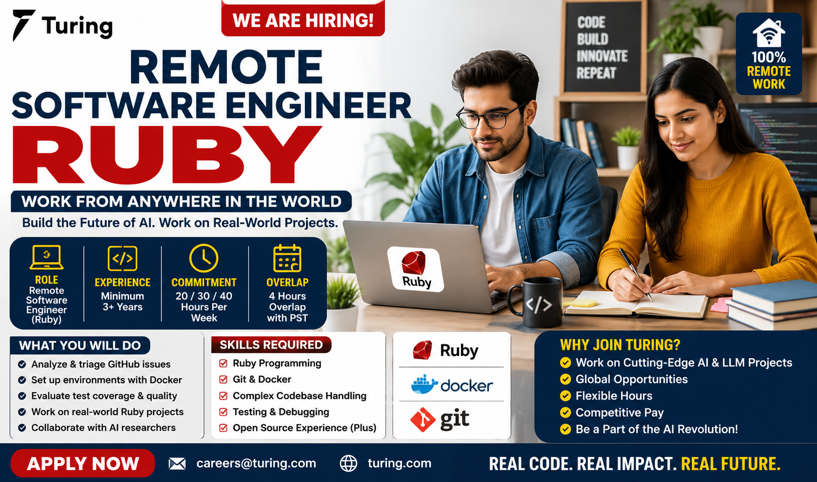 Remote Software Engineer Ruby Jobs 2026 | Work From Home at Turing
